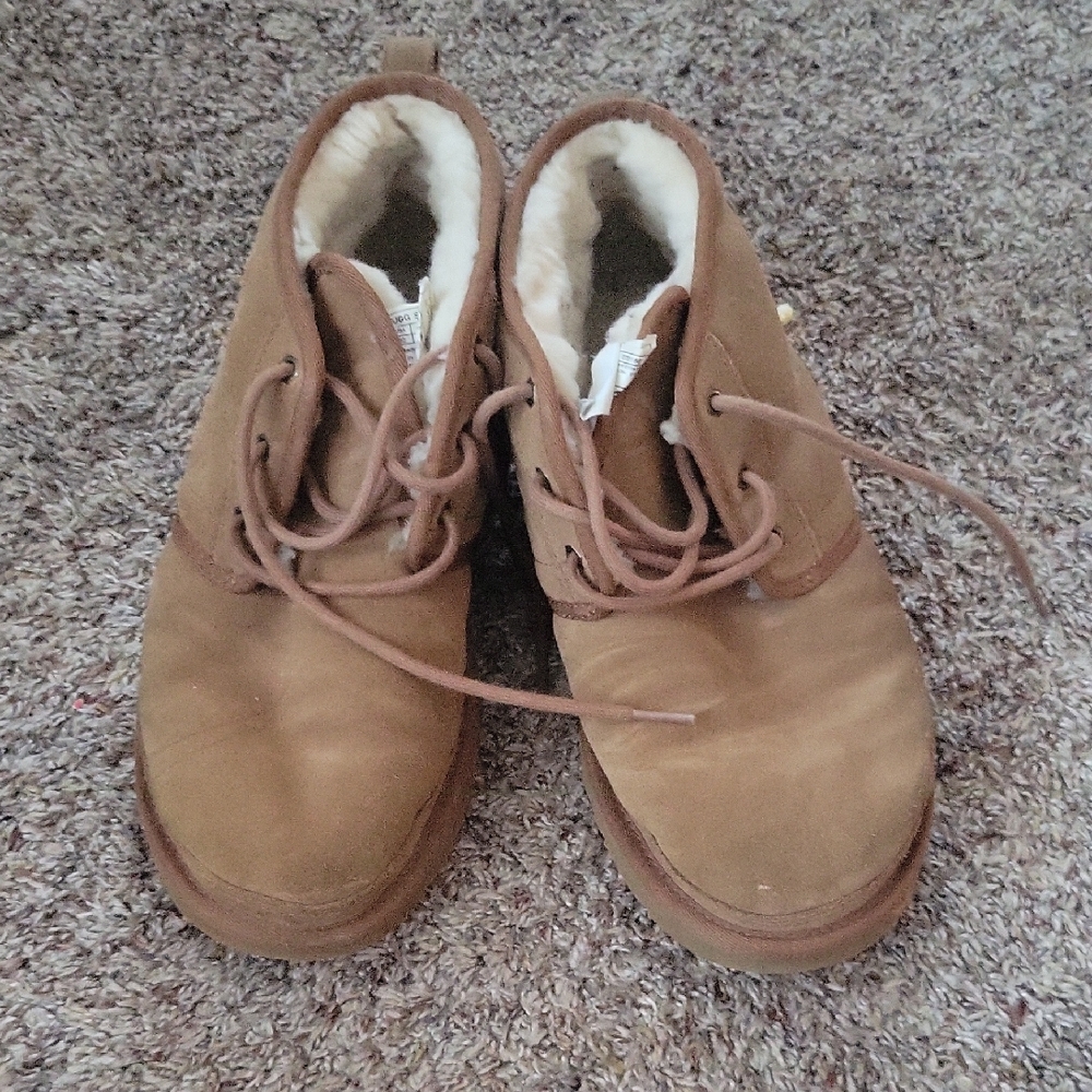 UGG Tan Suede Boots with Cream Lining